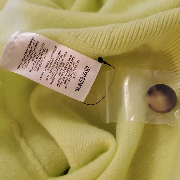 Free People Swim Too Deep Cashmere Cardigan - lime - Picture 6 of 15